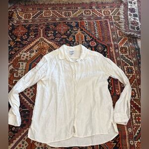 Esby Apparel White Linen Shirt, size M